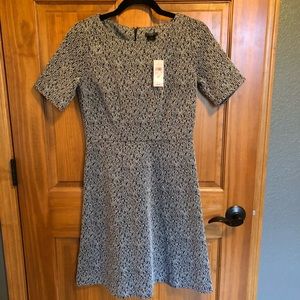 Ann Taylor navy and white dress